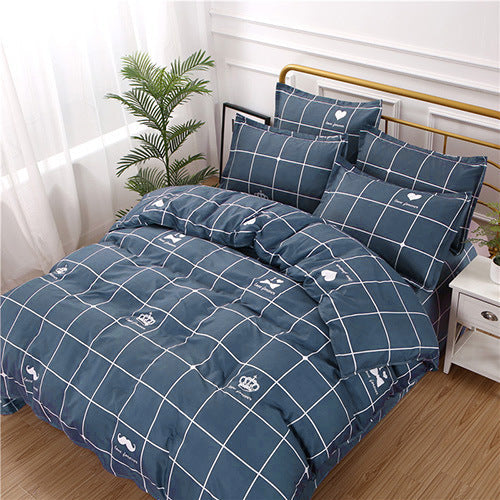 KTX-868499 Pastoral Green Plant Flowers Single Bed Sheet Duvet Cover, 120x150cm, Acetate Fiber