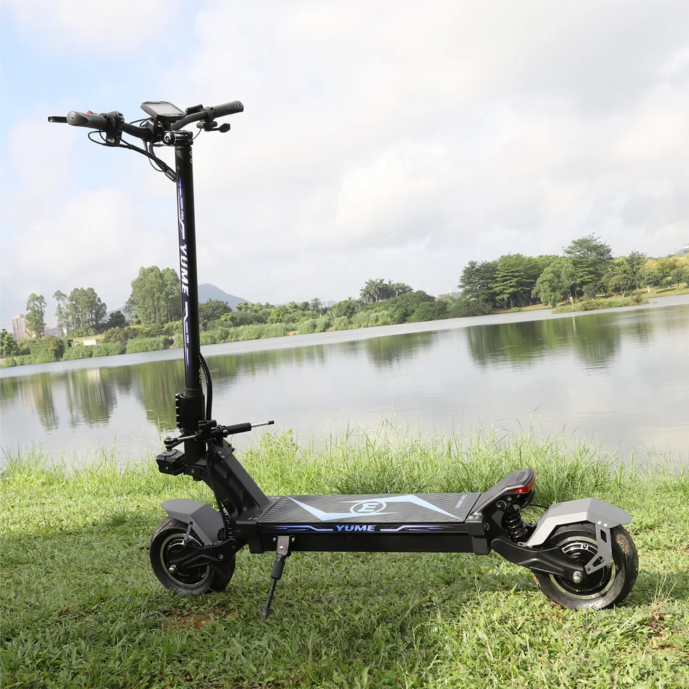 KTX-869075 YUME HAWK Pro 11-Inch Dual Motor Electric Scooter, 96km Range, 250W Brushless Motor, Foldable, Waterproof