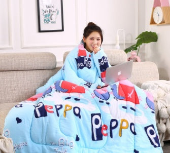 KTX-869203 Floral Pattern Warm Quilt Made with Chemical Fiber and Acetate Fabric