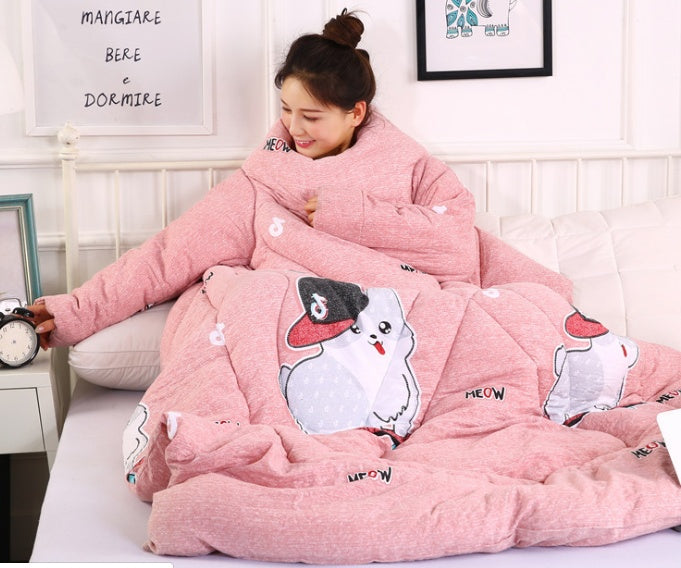 KTX-869203 Floral Pattern Warm Quilt Made with Chemical Fiber and Acetate Fabric