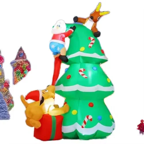 KTX-869331 7.3ft Waterproof Christmas Inflatable Santa Claus Outdoor Decoration