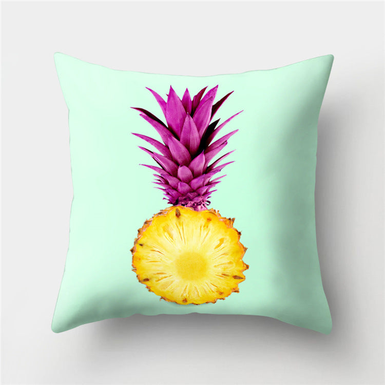 KTX-869779 Peach Velvet Cartoon High-Heeled Pineapple Pillowcase Cover