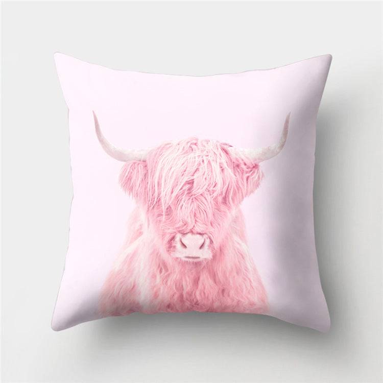 KTX-869779 Peach Velvet Cartoon High-Heeled Pineapple Pillowcase Cover