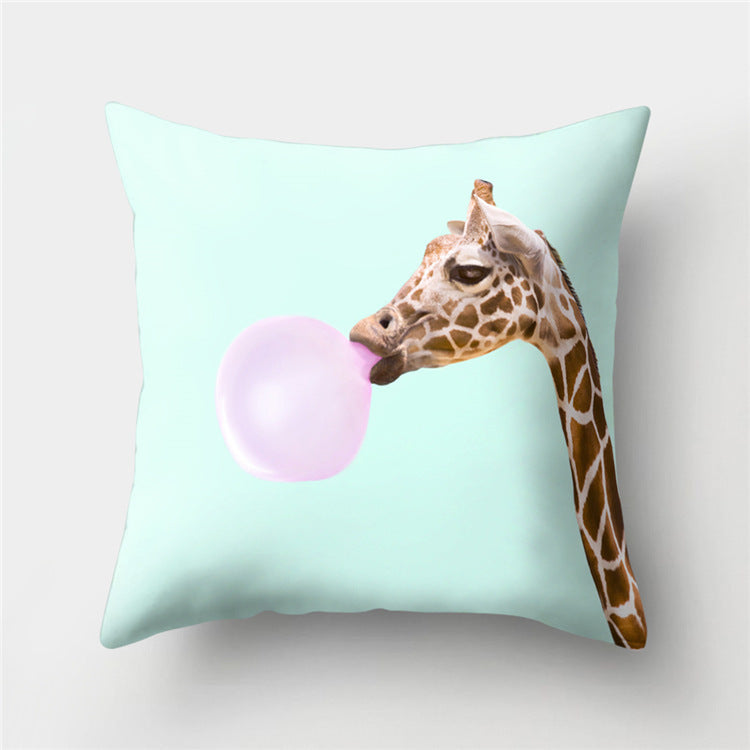 KTX-869779 Peach Velvet Cartoon High-Heeled Pineapple Pillowcase Cover