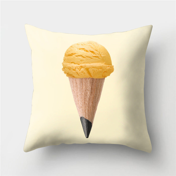 KTX-869779 Peach Velvet Cartoon High-Heeled Pineapple Pillowcase Cover