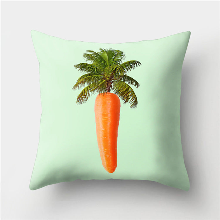 KTX-869779 Peach Velvet Cartoon High-Heeled Pineapple Pillowcase Cover