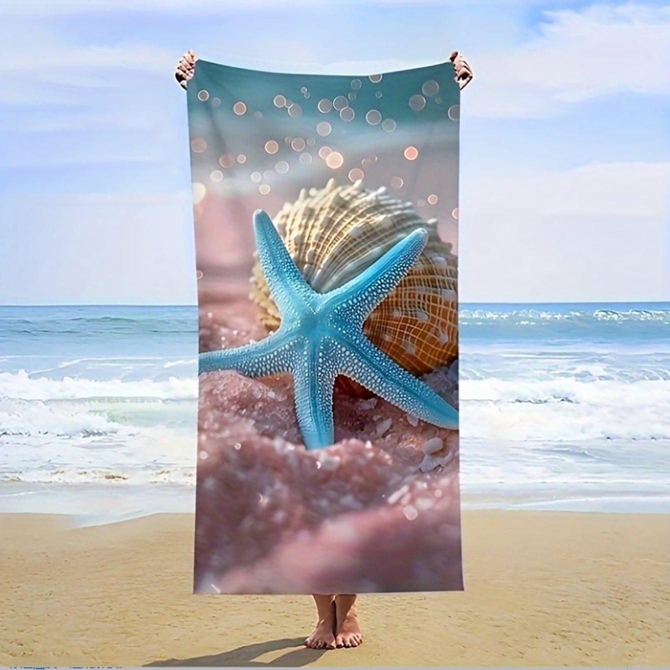 KTX-870291 Quick-Drying Microfiber Beach Towel for Comfort and Style