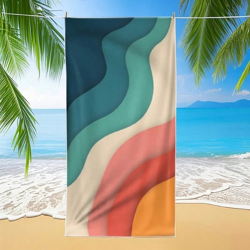 KTX-870291 Quick-Drying Microfiber Beach Towel for Comfort and Style