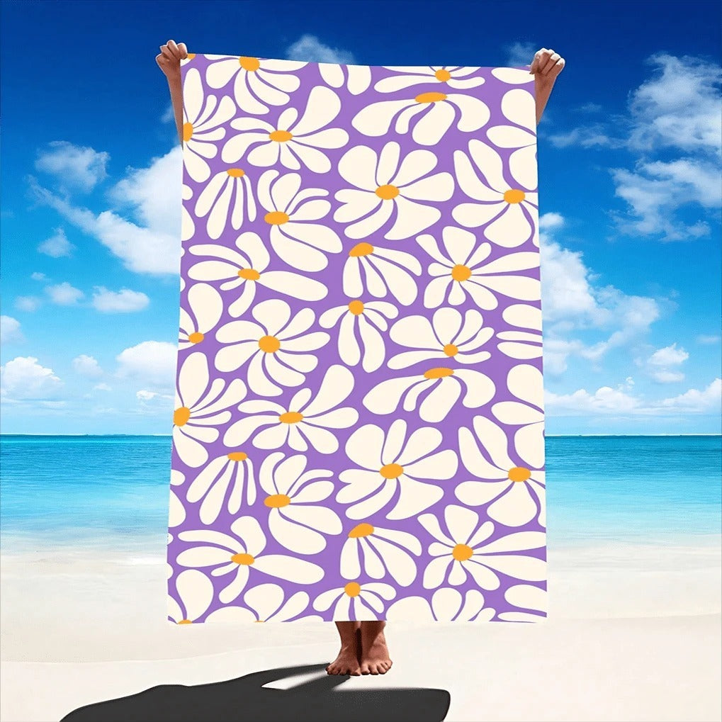 KTX-870291 Quick-Drying Microfiber Beach Towel for Comfort and Style