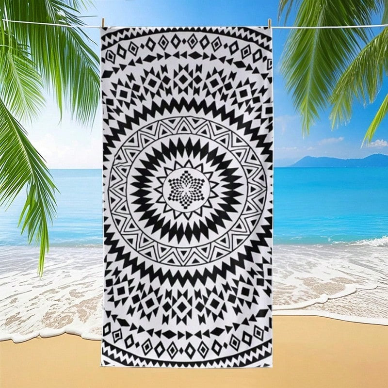 KTX-870291 Quick-Drying Microfiber Beach Towel for Comfort and Style