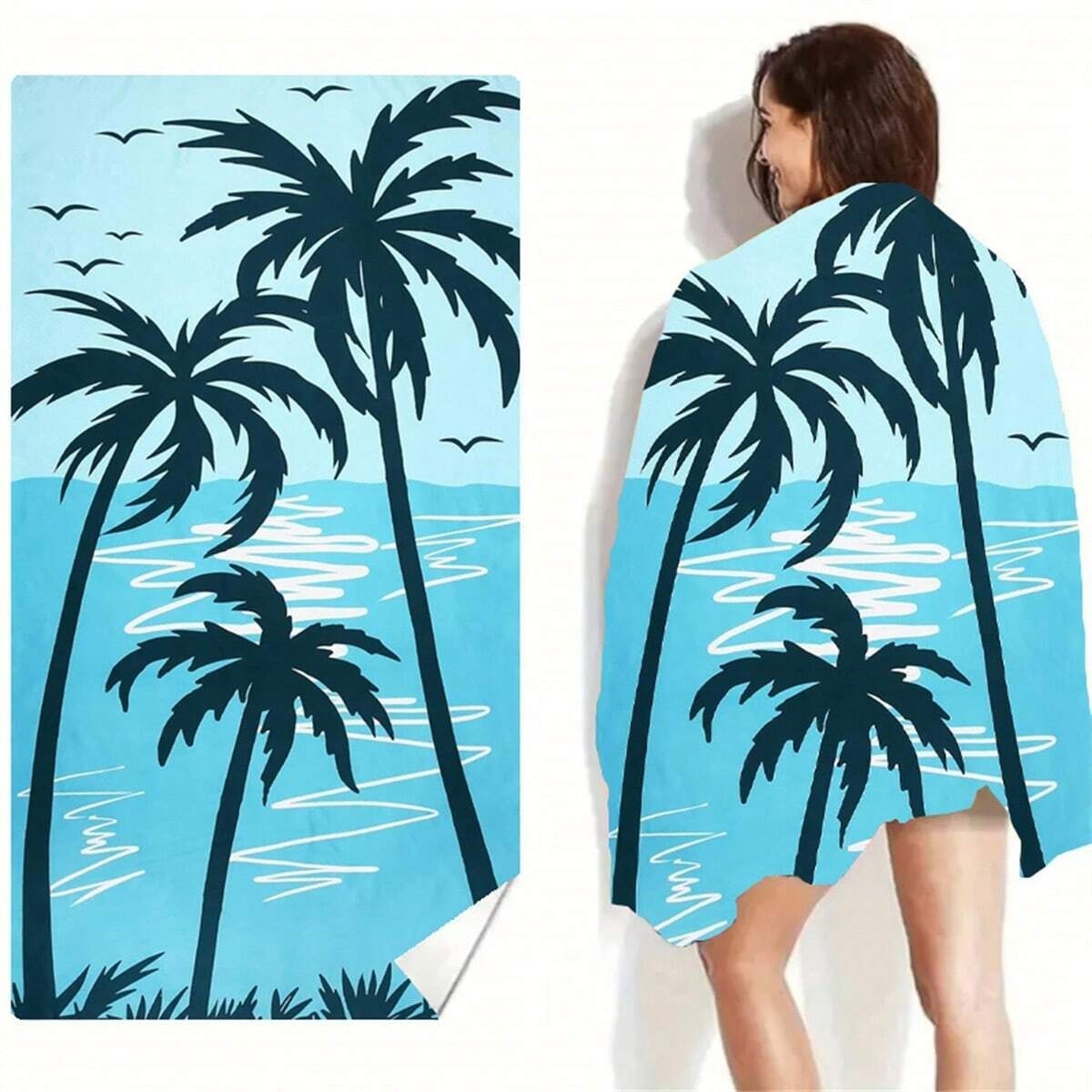 KTX-870291 Quick-Drying Microfiber Beach Towel for Comfort and Style