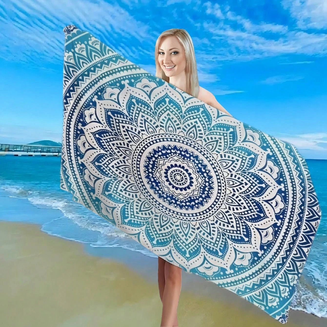 KTX-870291 Quick-Drying Microfiber Beach Towel for Comfort and Style