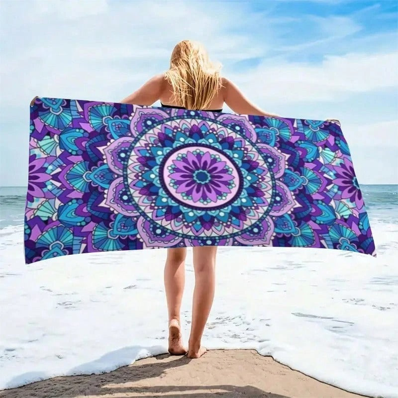 KTX-870291 Quick-Drying Microfiber Beach Towel for Comfort and Style