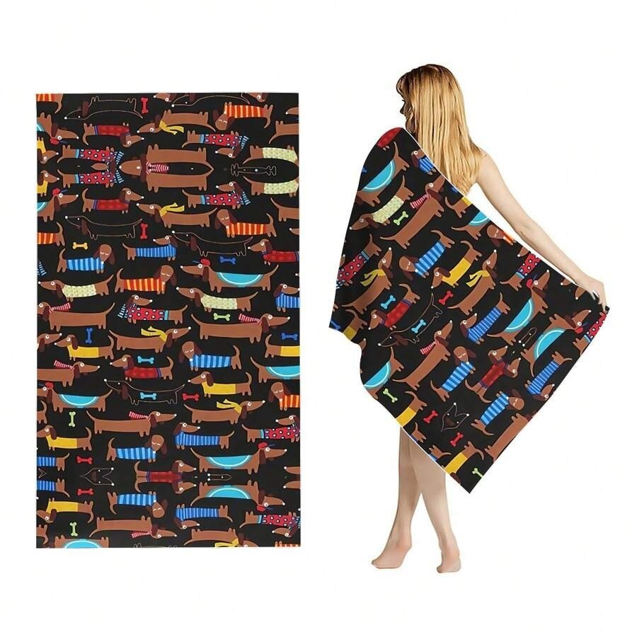 KTX-870291 Quick-Drying Microfiber Beach Towel for Comfort and Style