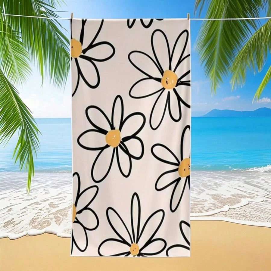KTX-870291 Quick-Drying Microfiber Beach Towel for Comfort and Style