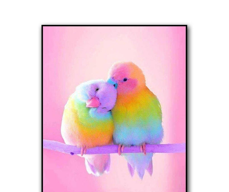 KTX-871123 Diamond Painting - Round Parrot Design, Frameless Resin Art for Living Room or Bedroom Decor, 30x40 cm