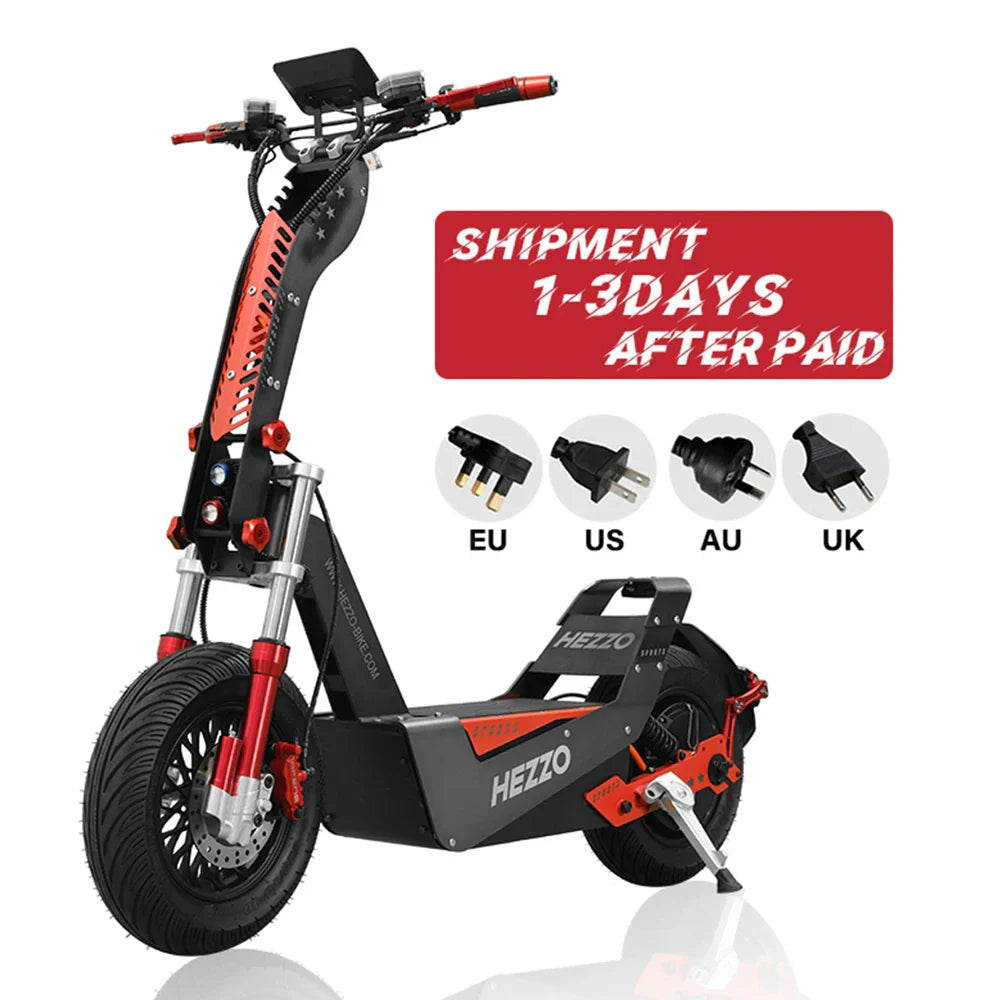 KTX-871379 72V 8000W Foldable Electric Scooter, 100Km/h Max Speed, 200-120Km Range, Off-Road Tires, 150KG Load Capacity