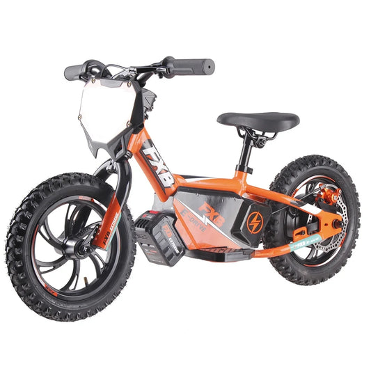 KTX-871443 Electric Balance Bike for Kids - 12" Toddler Tricycle with Disc Brake, 36V Lithium Battery, 2 Speed Modes