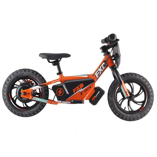 KTX-871443 Electric Balance Bike for Kids - 12" Toddler Tricycle with Disc Brake, 36V Lithium Battery, 2 Speed Modes