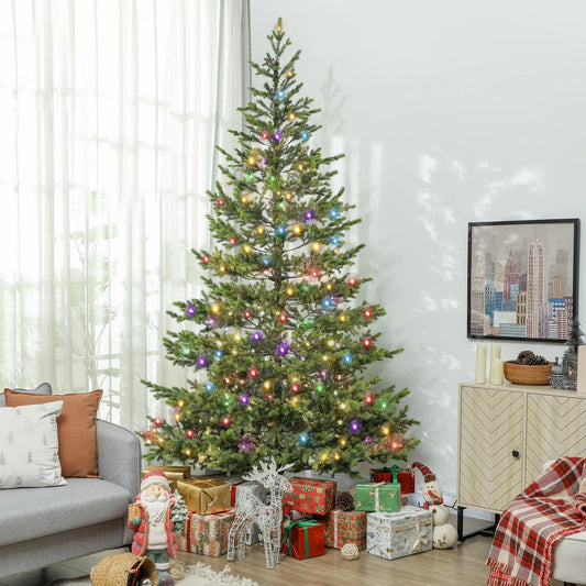 KTX-871635 9ft Sparse Cedar Artificial Christmas Tree with LED Lights, 4306 Tips, and Stand for Holiday Decor