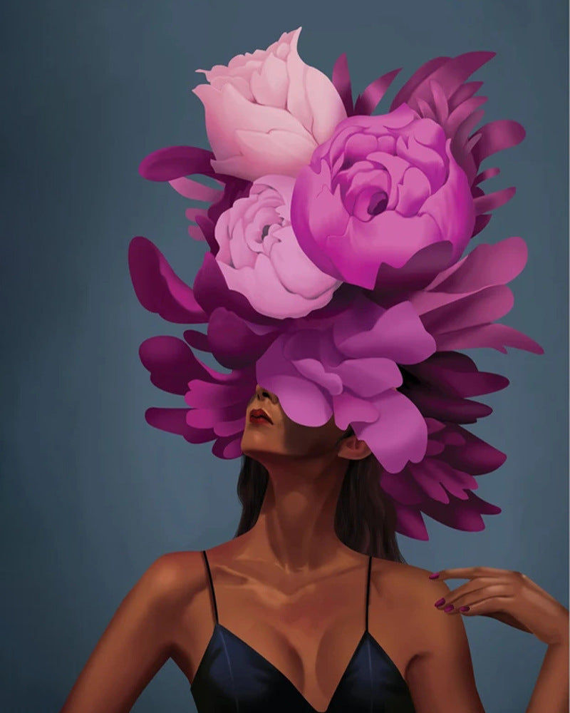 KTX-871955 Frameless Abstract Animal and Plant DIY Digital Oil Painting Kit - 40x50cm