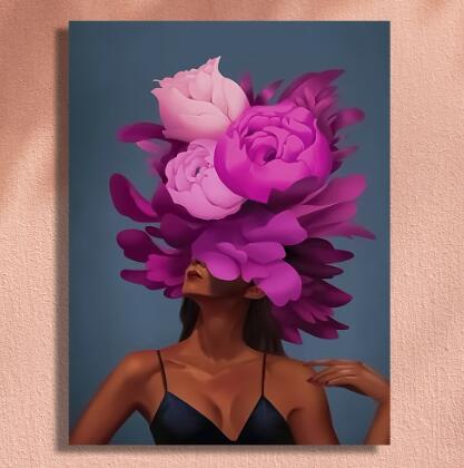 KTX-871955 Frameless Abstract Animal and Plant DIY Digital Oil Painting Kit - 40x50cm