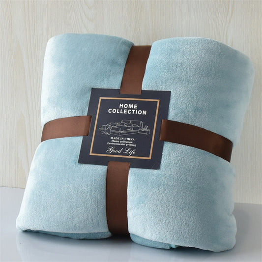 KTX-873491 Cozy Solid Color Flannel Blanket for Comfort and Warmth