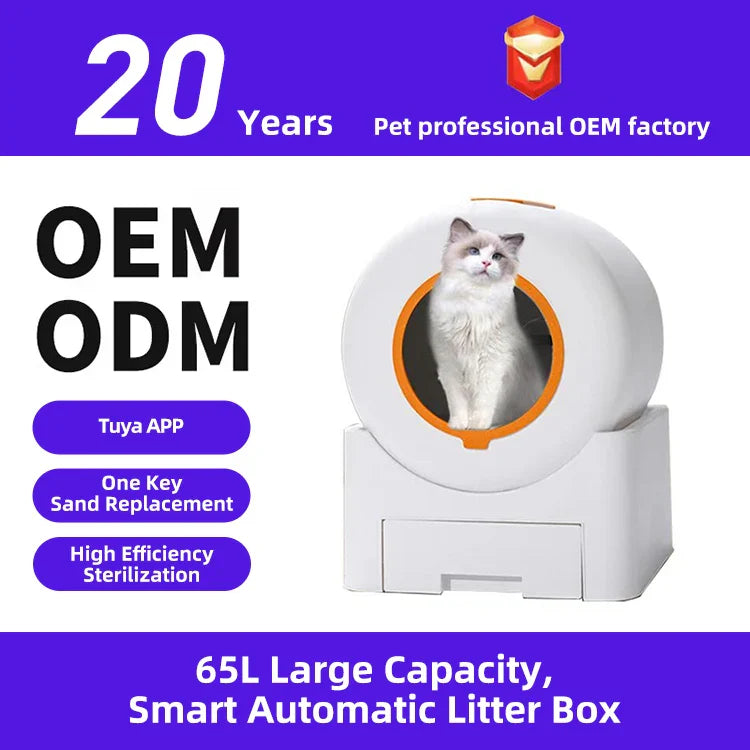 KTX-874771 Large Capacity Automatic Self-Cleaning Cat Litter Box with App Control and Easy Clean Design