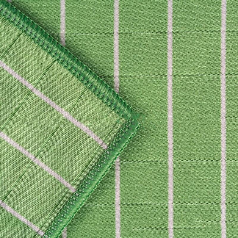 KTX-874899 Superfine Fiber Glass Cleaning Cloth - Absorbent, Check Pattern, Green, 50x40cm & 20x25cm