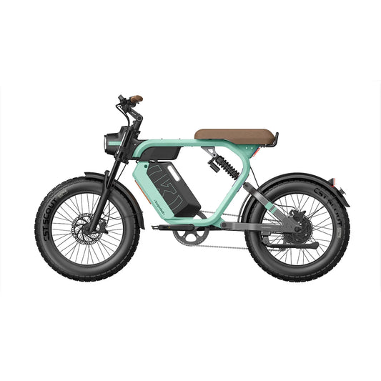 KTX-875027 48V 1000W Electric Hybrid Fat Tire Bike - HEZZO K5 with 21Ah Lithium Battery, 7-Speed, 20" Wheels, Front & Rear Suspension