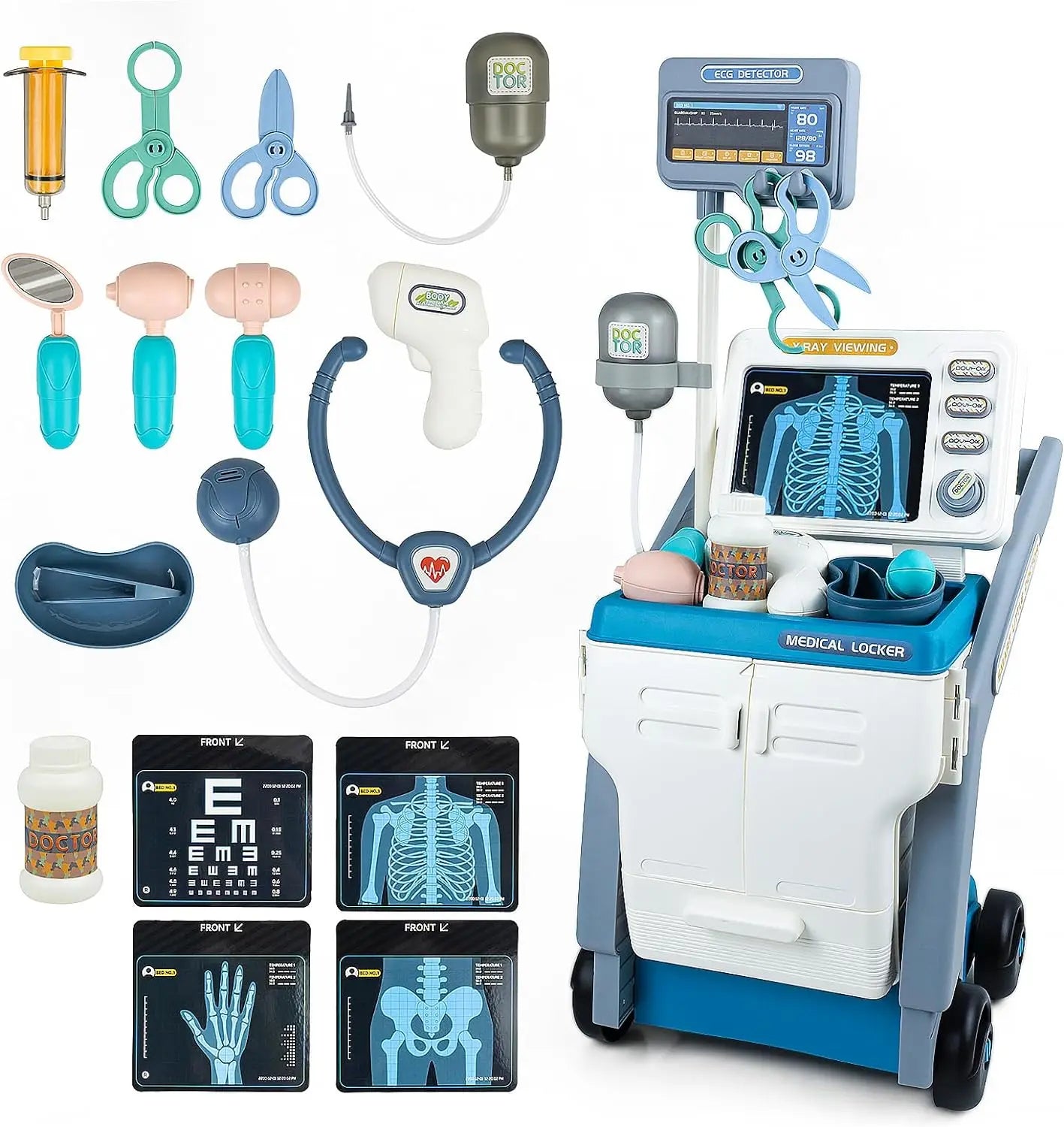 KTX-875155 Kids Doctor Pretend Play Set with Ultrasound Machine - Unisex Educational Toy for Ages 2-7