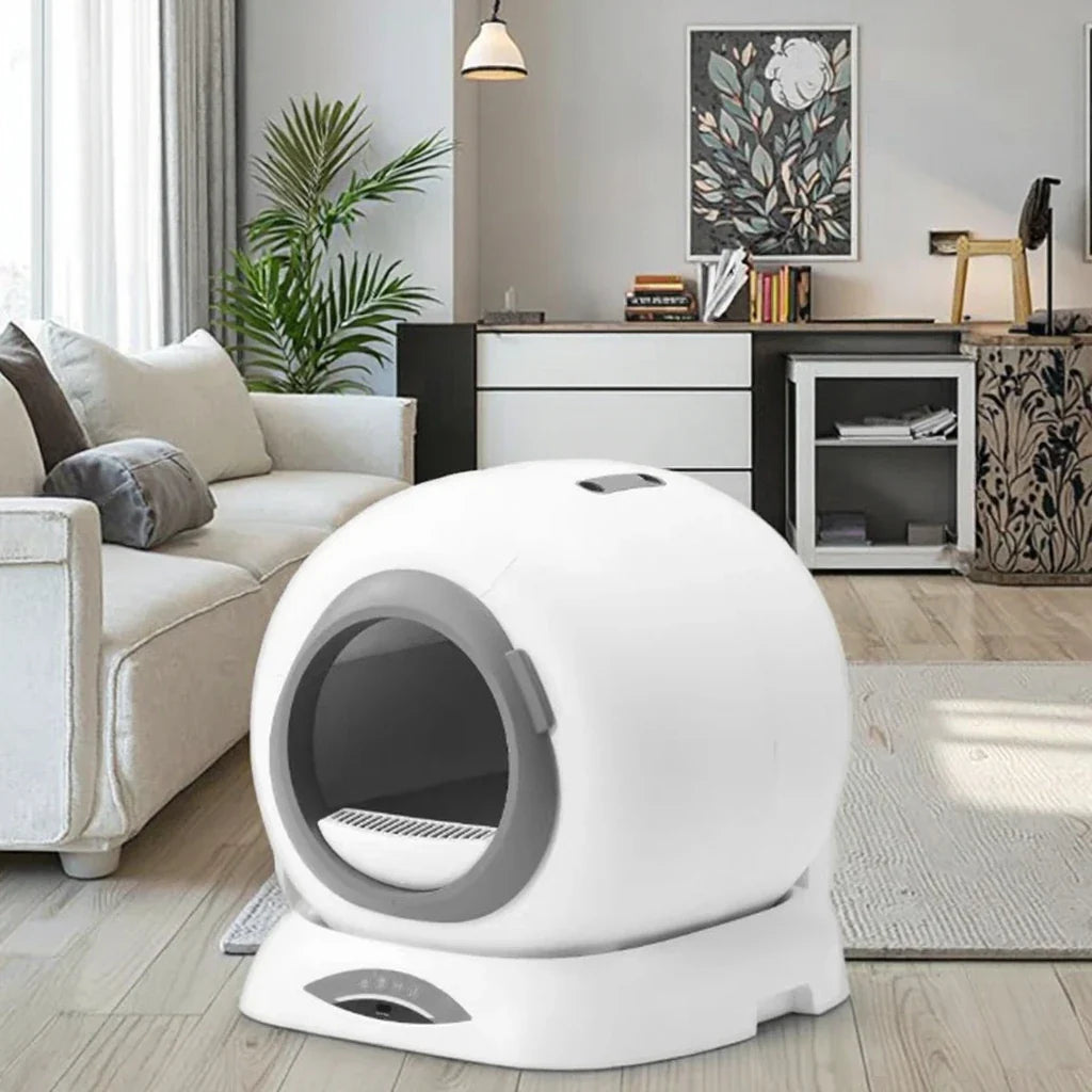 KTX-875923 Smart Automatic Cat Litter Box with App Control and 65L Capacity for Easy Cleaning