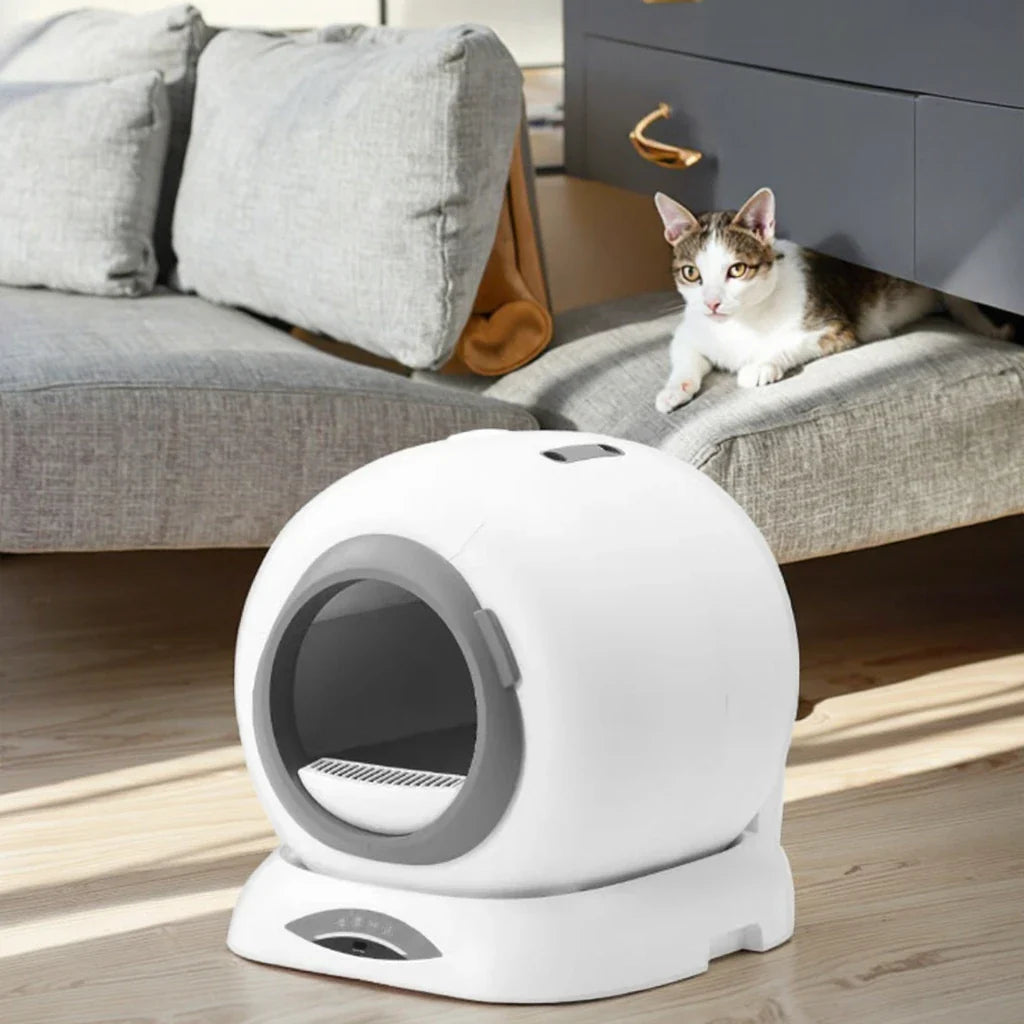 KTX-875923 Smart Automatic Cat Litter Box with App Control and 65L Capacity for Easy Cleaning