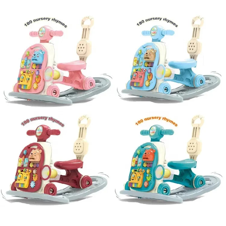 KTX-876307 6-in-1 Multifunctional Baby Rocking Car and Learning Walker for Toddlers