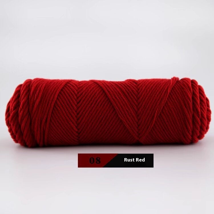 KTX-877459 Thick Cotton Knitting Yarn - 8-Strand Worsted Acrylic Fiber, Ideal for Various Craft Projects