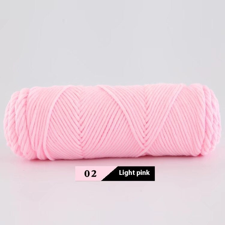KTX-877459 Thick Cotton Knitting Yarn - 8-Strand Worsted Acrylic Fiber, Ideal for Various Craft Projects