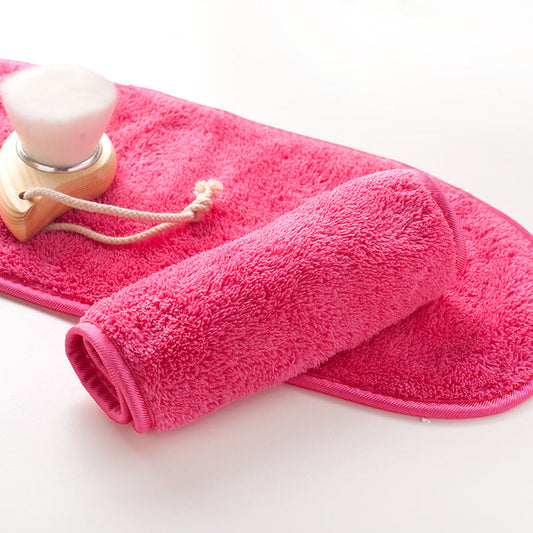 KTX-878355 Pink Superfine Fiber Makeup Remover Towel for Gentle Cleansing - 40x18cm