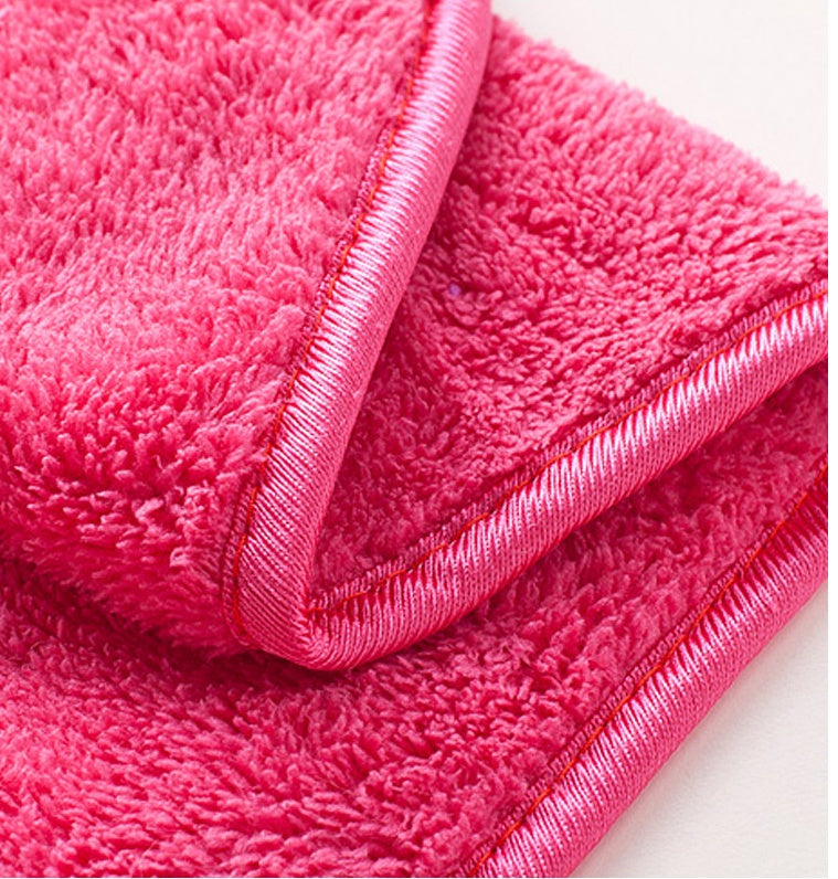 KTX-878355 Pink Superfine Fiber Makeup Remover Towel for Gentle Cleansing - 40x18cm