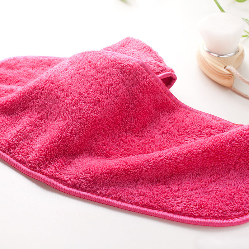 KTX-878355 Pink Superfine Fiber Makeup Remover Towel for Gentle Cleansing - 40x18cm