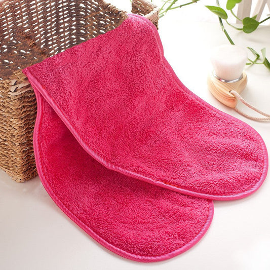 KTX-878355 Pink Superfine Fiber Makeup Remover Towel for Gentle Cleansing - 40x18cm
