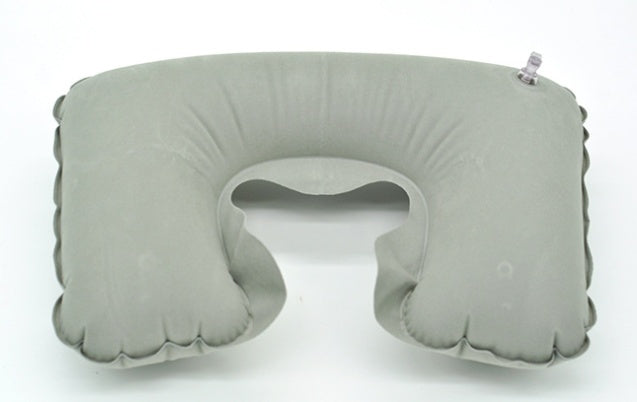 KTX-878611 Inflatable U-Shaped Neck Pillow in Flocking PVC for Comfortable Travel and Relaxation