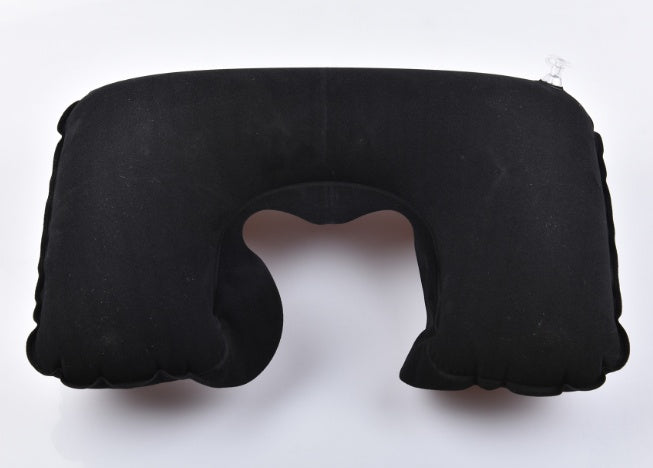 KTX-878611 Inflatable U-Shaped Neck Pillow in Flocking PVC for Comfortable Travel and Relaxation