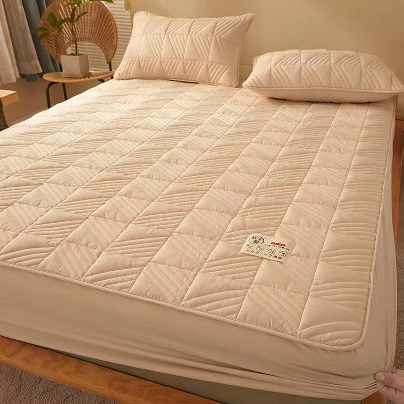 KTX-878931 Pure Cotton Quilted Mattress Protector, Thickened and Anti-Mite, 360° All-Inclusive Design