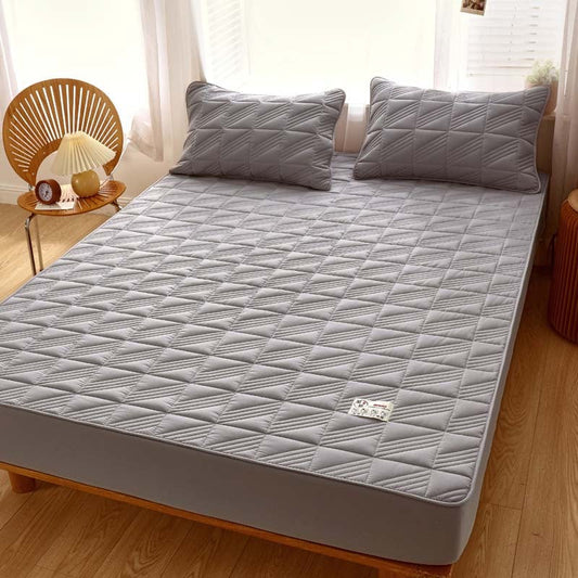 KTX-878931 Pure Cotton Quilted Mattress Protector, Thickened and Anti-Mite, 360° All-Inclusive Design