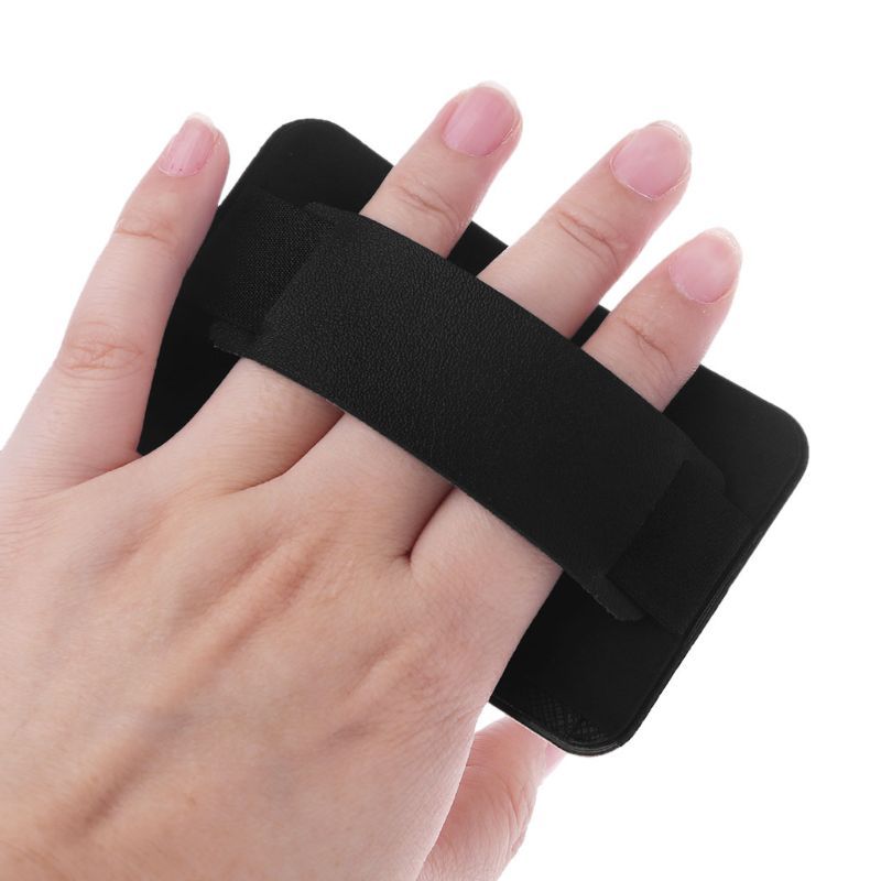 KTX-878995 Lycra Mobile Phone Back Sticker Card Holder - Imitation Leather, Plain Design, 58*92mm