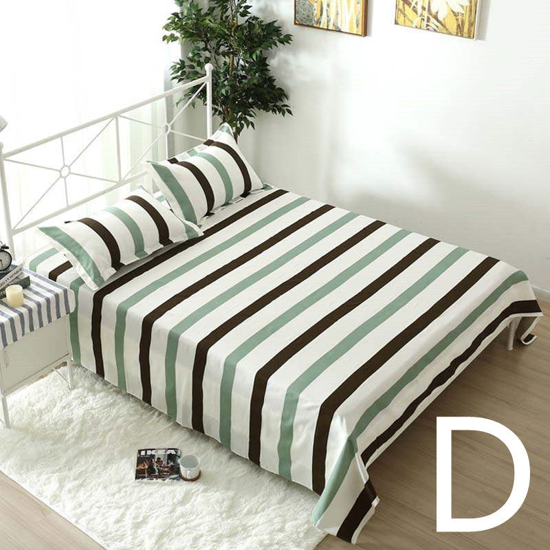 KTX-879251 Geometric Pattern Flat Sheet for Single or Double Beds - Versatile Bedding in Elegant Design