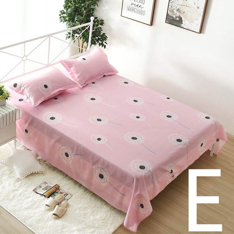KTX-879251 Geometric Pattern Flat Sheet for Single or Double Beds - Versatile Bedding in Elegant Design