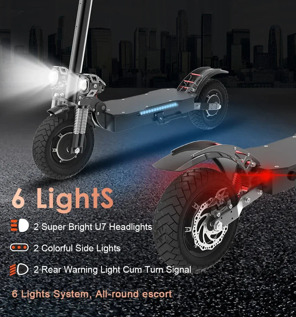 KTX-879955 75KM/H Electric Kick Scooter with 3200W Dual Motor, Waterproof Design, 10-Inch Fat Tires, Max Load 200 kg