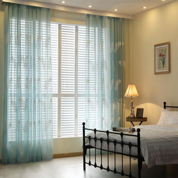 KTX-880787 Feather White Embroidered Polyester Vertical Blinds for Modern Spaces
