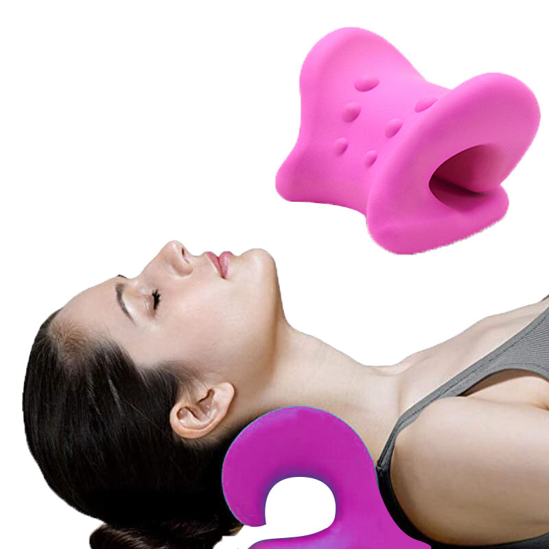 KTX-880915 Cervical Neck Traction Pillow with Magnetic Support for Pain Relief and Relaxation
